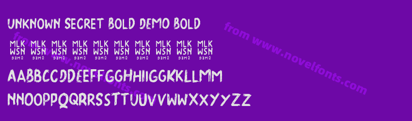 Unknown Secret Bold DEMO BoldPreview Unknown Secret Bold DEMO BoldPreview