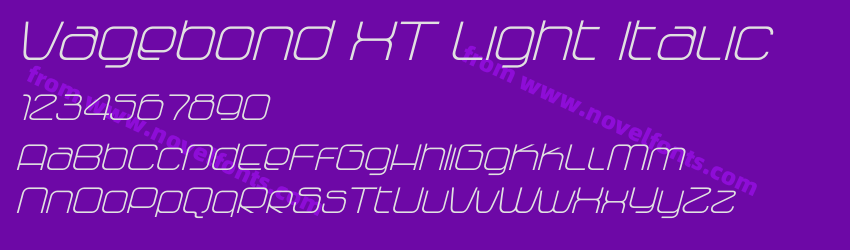 Vagebond XT Light ItalicPreview Vagebond XT Light ItalicPreview