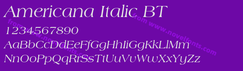 Americana Italic BTPreview