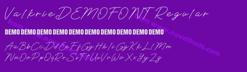 ValkrieDEMOFONT RegularPreview ValkrieDEMOFONT RegularPreview