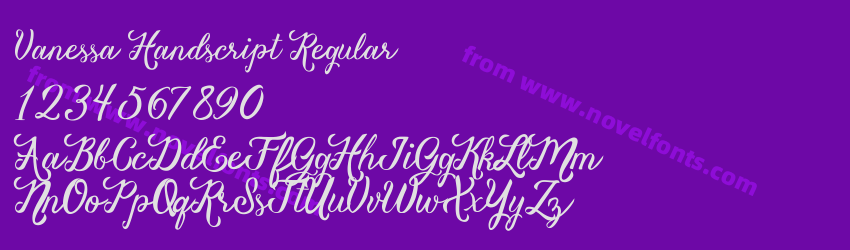 Vanessa Handscript RegularPreview Vanessa Handscript RegularPreview