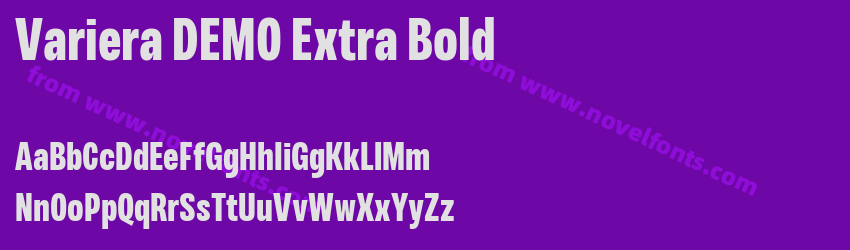 Variera DEMO Extra BoldPreview Variera DEMO Extra BoldPreview