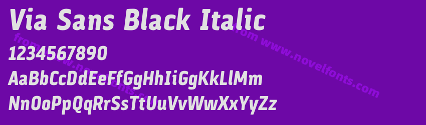Via Sans Black ItalicPreview Via Sans Black ItalicPreview