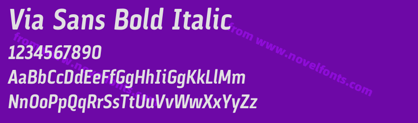 Via Sans Bold ItalicPreview Via Sans Bold ItalicPreview