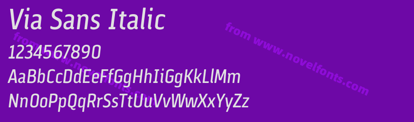 Via Sans ItalicPreview Via Sans ItalicPreview