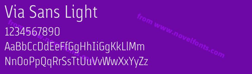 Via Sans LightPreview Via Sans LightPreview