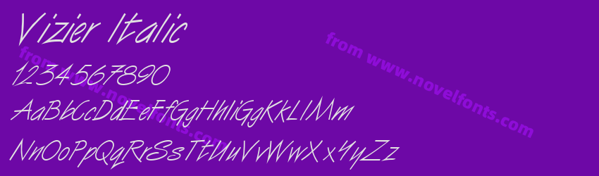 Vizier ItalicPreview Vizier ItalicPreview
