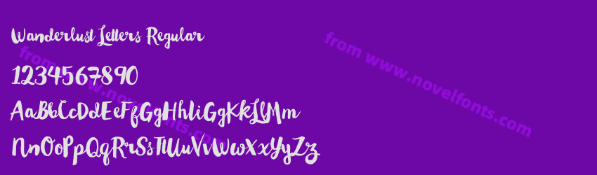 Wanderlust Letters RegularPreview Wanderlust Letters RegularPreview