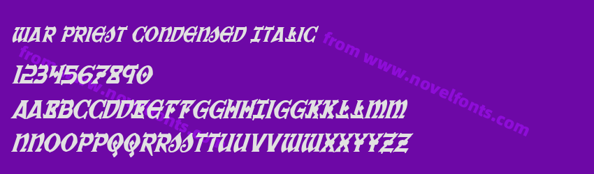 War Priest Condensed ItalicPreview War Priest Condensed ItalicPreview