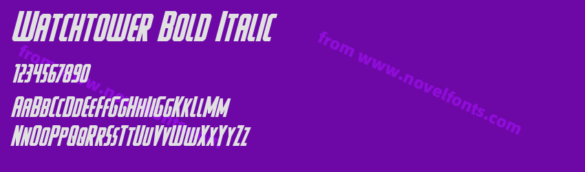 Watchtower Bold ItalicPreview Watchtower Bold ItalicPreview