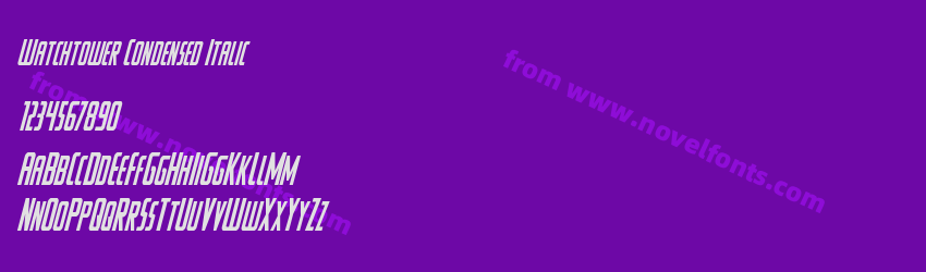 Watchtower Condensed ItalicPreview Watchtower Condensed ItalicPreview