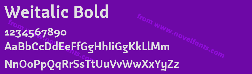 Weitalic BoldPreview Weitalic BoldPreview