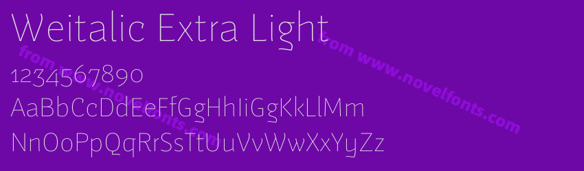 Weitalic Extra LightPreview Weitalic Extra LightPreview