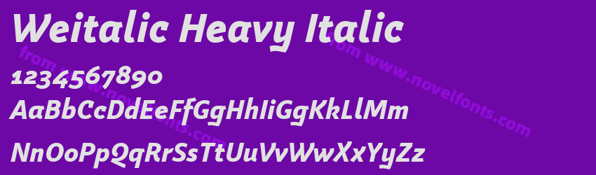 Weitalic Heavy ItalicPreview Weitalic Heavy ItalicPreview
