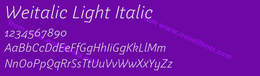 Weitalic Light ItalicPreview Weitalic Light ItalicPreview