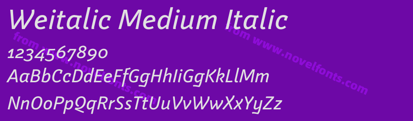 Weitalic Medium ItalicPreview Weitalic Medium ItalicPreview