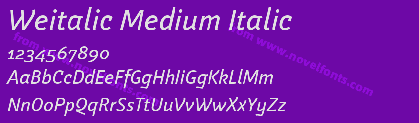 Weitalic Medium ItalicPreview Weitalic Medium ItalicPreview