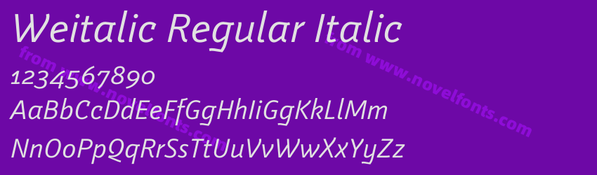 Weitalic Regular ItalicPreview Weitalic Regular ItalicPreview