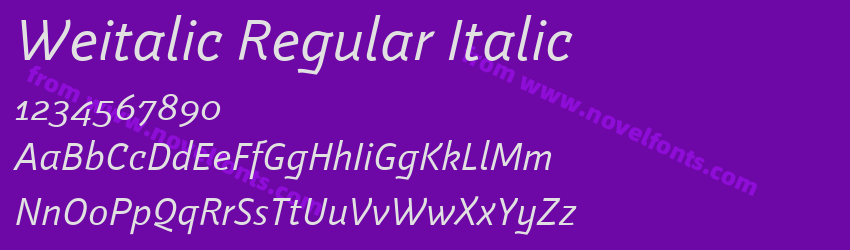 Weitalic Regular ItalicPreview Weitalic Regular ItalicPreview