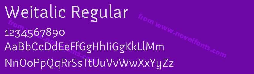 Weitalic RegularPreview Weitalic RegularPreview