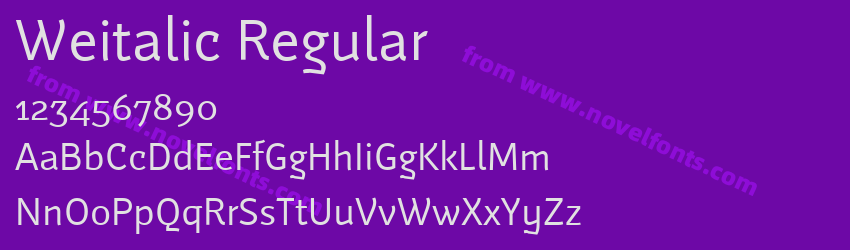 Weitalic RegularPreview Weitalic RegularPreview