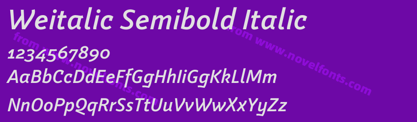 Weitalic Semibold ItalicPreview Weitalic Semibold ItalicPreview