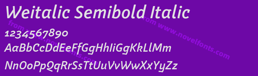 Weitalic Semibold ItalicPreview Weitalic Semibold ItalicPreview
