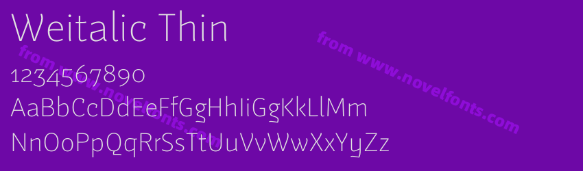 Weitalic ThinPreview Weitalic ThinPreview