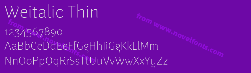 Weitalic ThinPreview Weitalic ThinPreview