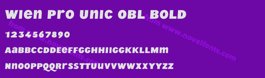 Wien Pro Unic Obl BoldPreview Wien Pro Unic Obl BoldPreview