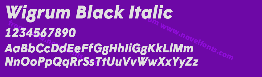 Wigrum Black ItalicPreview Wigrum Black ItalicPreview