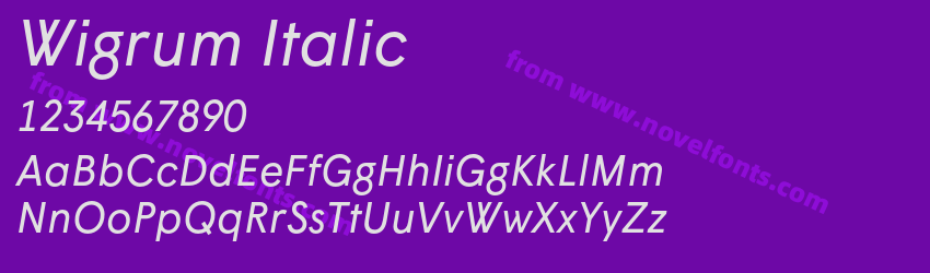Wigrum ItalicPreview Wigrum ItalicPreview