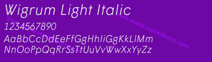 Wigrum Light ItalicPreview Wigrum Light ItalicPreview