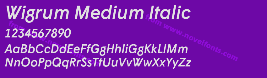 Wigrum Medium ItalicPreview