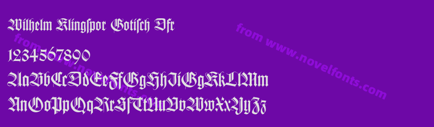Wilhelm Klingspor Gotisch DfrPreview Wilhelm Klingspor Gotisch DfrPreview