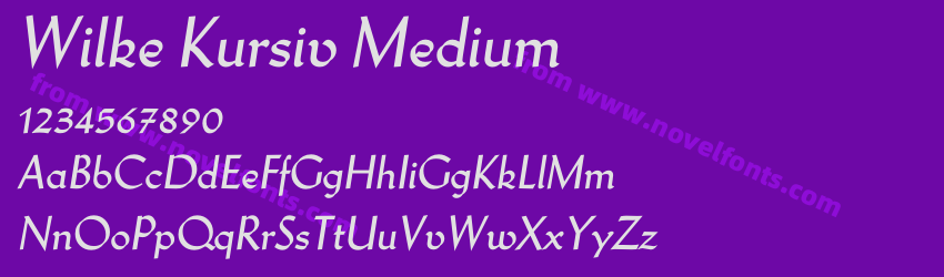 Wilke Kursiv MediumPreview Wilke Kursiv MediumPreview