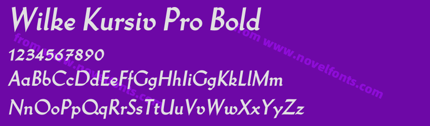 Wilke Kursiv Pro BoldPreview Wilke Kursiv Pro BoldPreview