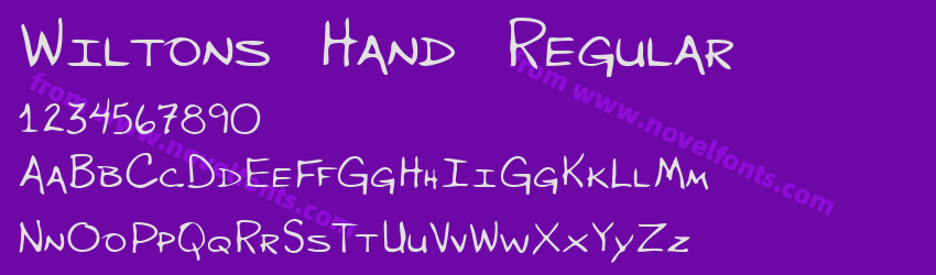 Wiltons Hand RegularPreview Wiltons Hand RegularPreview