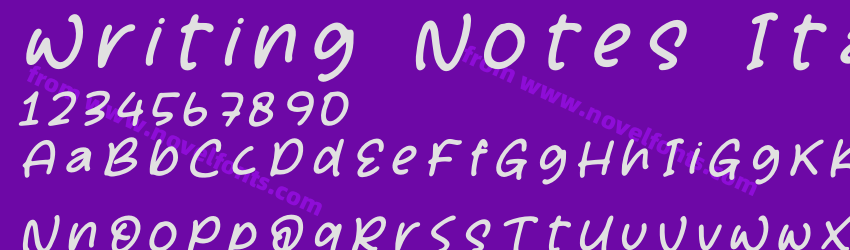 Writing Notes ItalicPreview