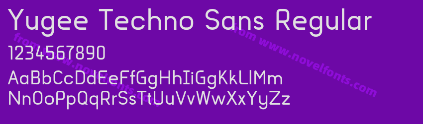 Yugee Techno Sans RegularPreview Yugee Techno Sans RegularPreview
