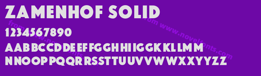 Zamenhof SolidPreview Zamenhof SolidPreview