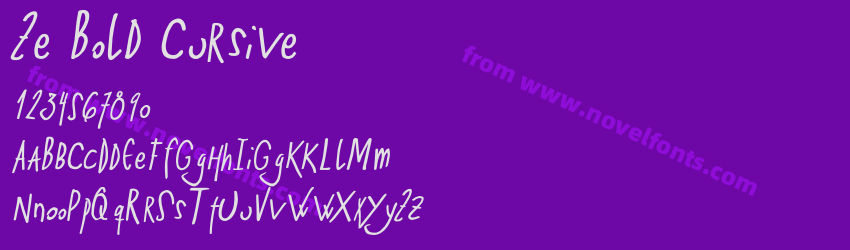 Ze Bold CursivePreview Ze Bold CursivePreview