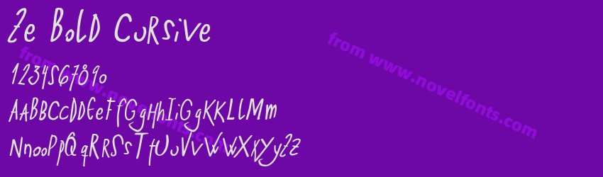 Ze Bold CursivePreview Ze Bold CursivePreview
