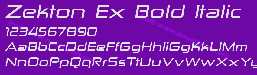 Zekton Ex Bold ItalicPreview Zekton Ex Bold ItalicPreview