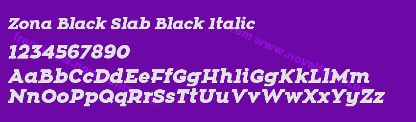 Zona Black Slab Black ItalicPreview Zona Black Slab Black ItalicPreview