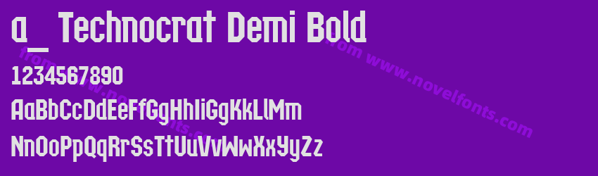 a_ Technocrat Demi BoldPreview a_ Technocrat Demi BoldPreview