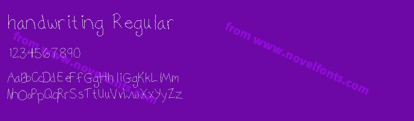 handwriting RegularPreview handwriting RegularPreview