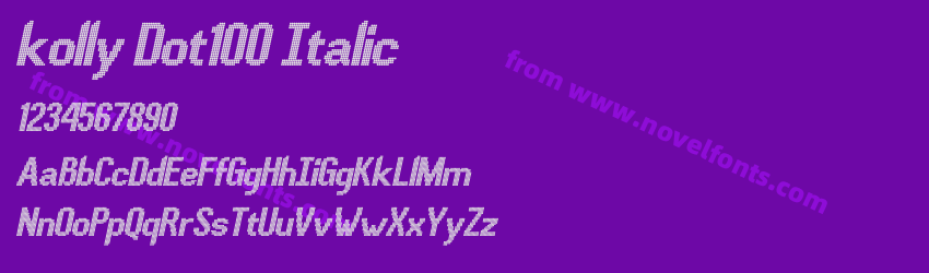 kolly Dot100 ItalicPreview kolly Dot100 ItalicPreview