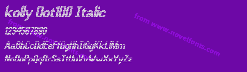 kolly Dot100 ItalicPreview kolly Dot100 ItalicPreview