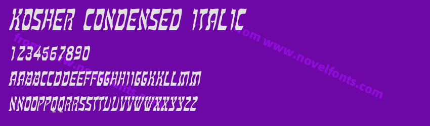 Kosher Condensed ItalicPreview